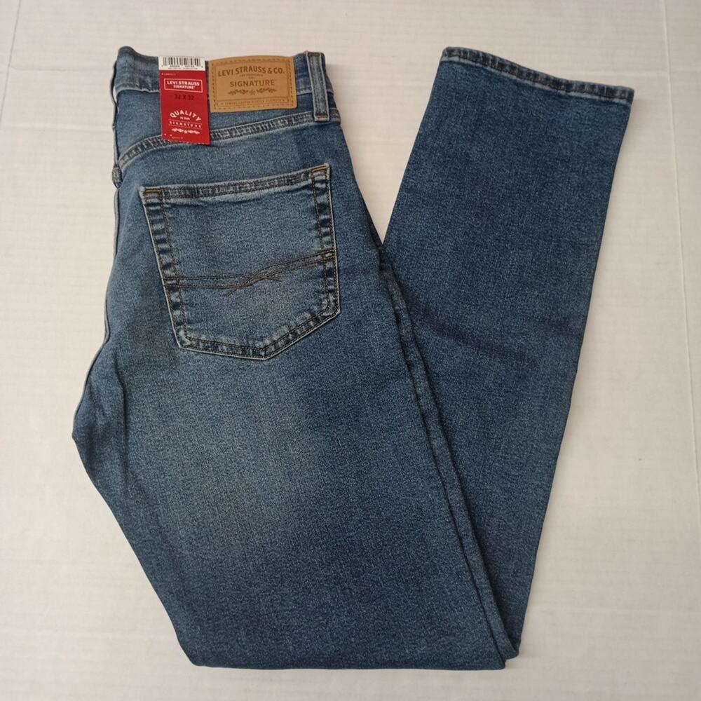 Signature by Levi Strauss Slim Fit Jeans Men's 32x32 Blue